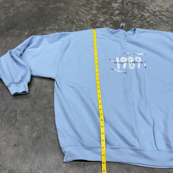 1989 Taylors Version Embroidered Pale Blue Crew Neck Sweatshirt Size XXL - Picture 10 of 10